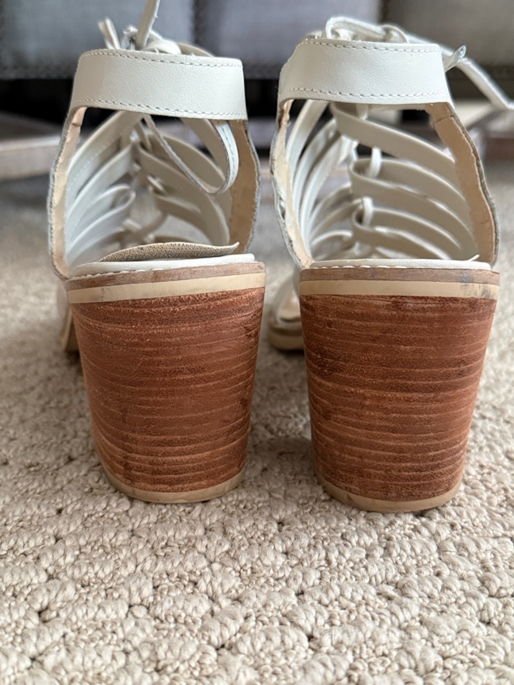 Vintage Steve Madden Greek Lace-up Style Block Heel Sandals , SZ 6 - Picture 4 of 10